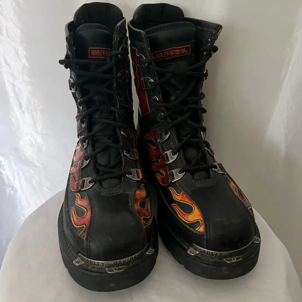Harley-Davidson Motorcycle Boots Man’s 8.5 Women's 10.5 - Picture 2 of 10